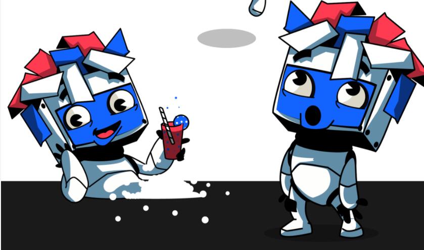 Roma Bot 機(jī)器人電腦屏幕IP卡通吉祥物設(shè)計(jì)