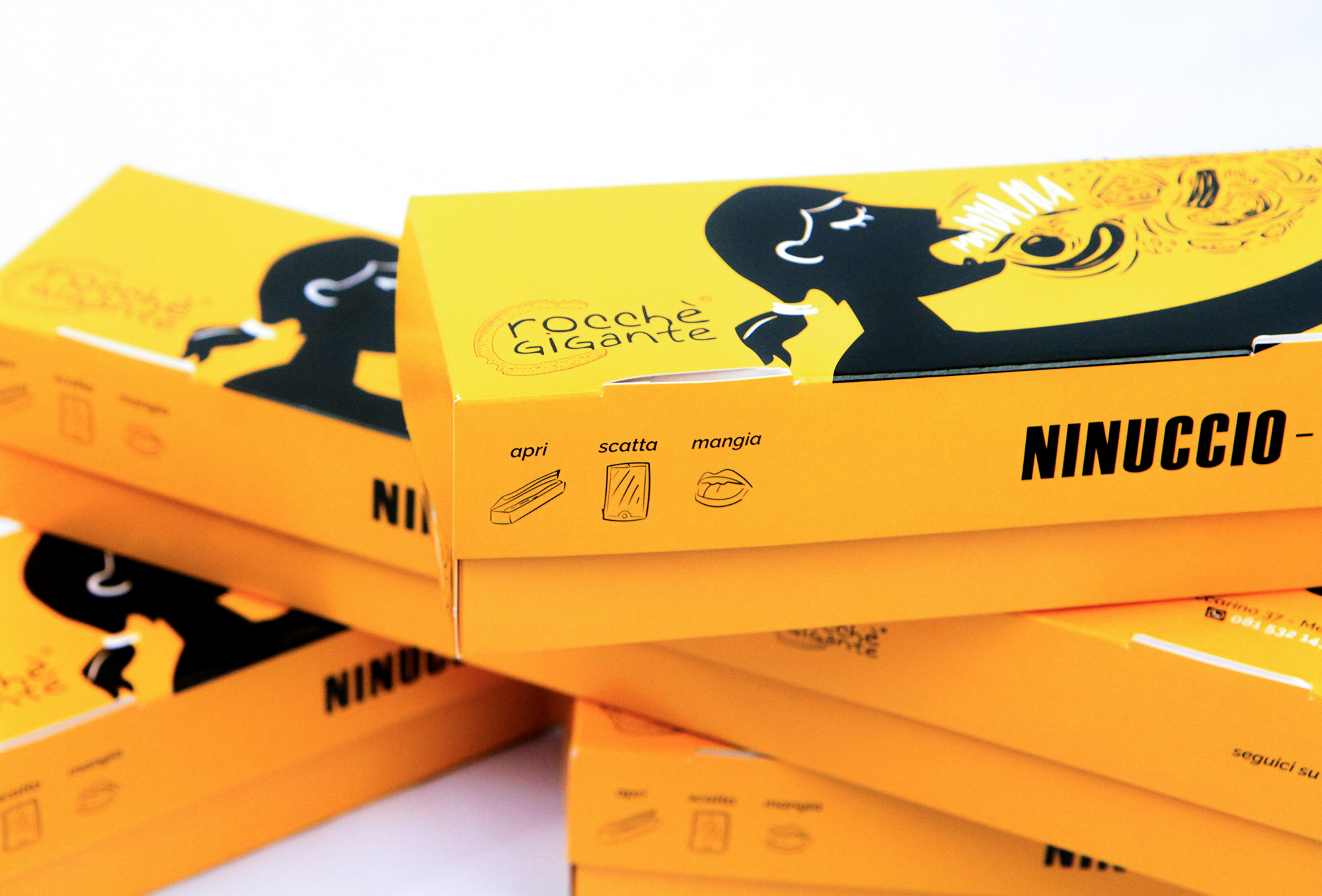 crocchè休閑食品創(chuàng)意包裝設計，張開的手與嘴巴插畫