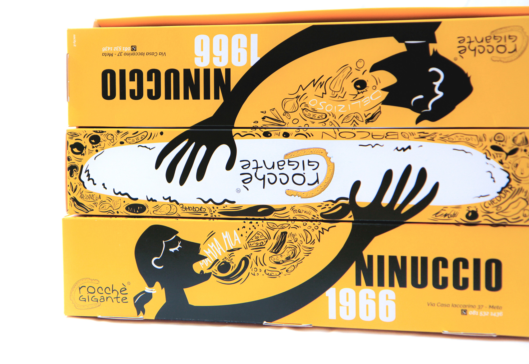 crocchè休閑食品創(chuàng)意包裝設計，張開的手與嘴巴插畫