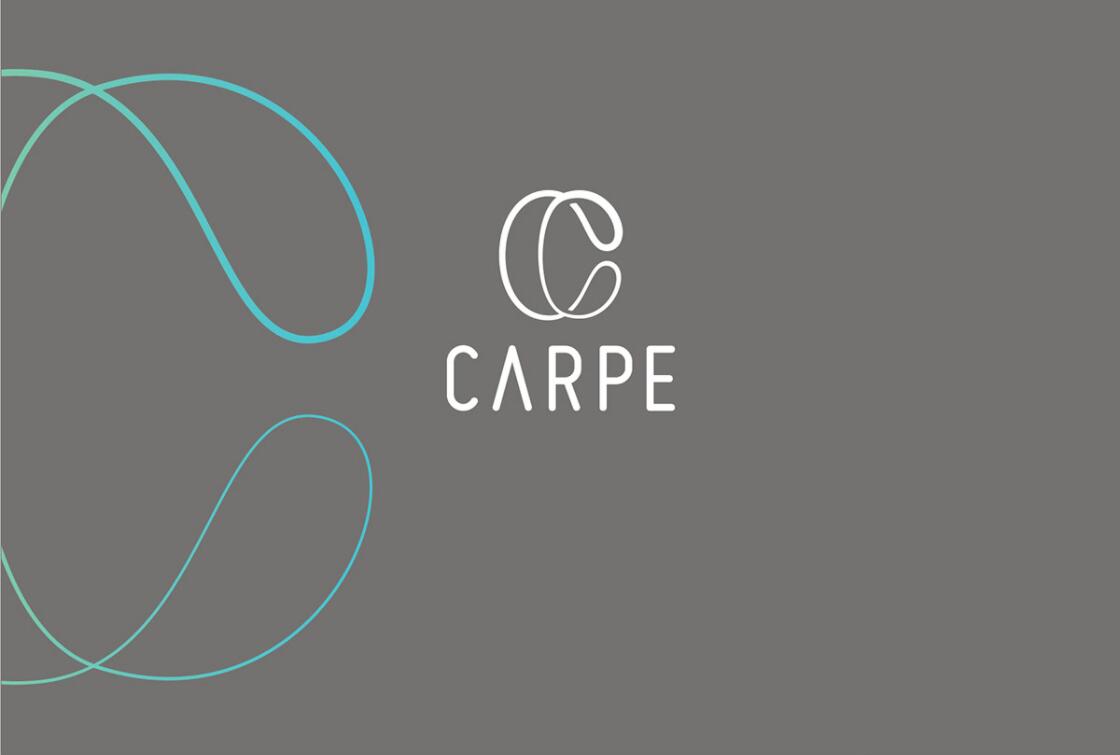 CARPE 醫(yī)療美容整形塑形醫(yī)院logo設(shè)計vi設(shè)計，線條字母c