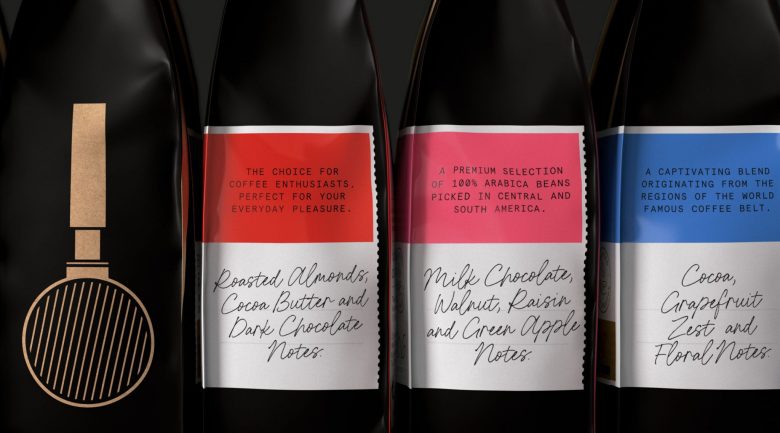 Buondi 咖啡標(biāo)簽貼紙包裝設(shè)計(jì)與字母中間切開標(biāo)志設(shè)計(jì) Buondi 咖啡標(biāo)簽貼紙包裝設(shè)計(jì)與字母中間切開標(biāo)志設(shè)計(jì)