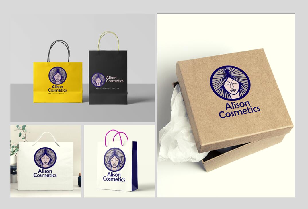 Alison艾 莉森化妝品品牌logo設(shè)計(jì)“女性頭像”圖案