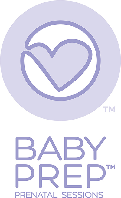 Baby Prep 孕婦產前醫(yī)療教育品牌形象logo設計“心+子宮內嬰兒+孕婦”