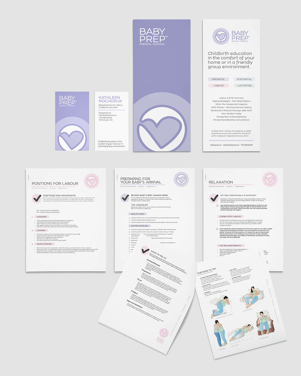 Baby Prep 孕婦產前醫(yī)療教育品牌形象logo設計“心+子宮內嬰兒+孕婦”