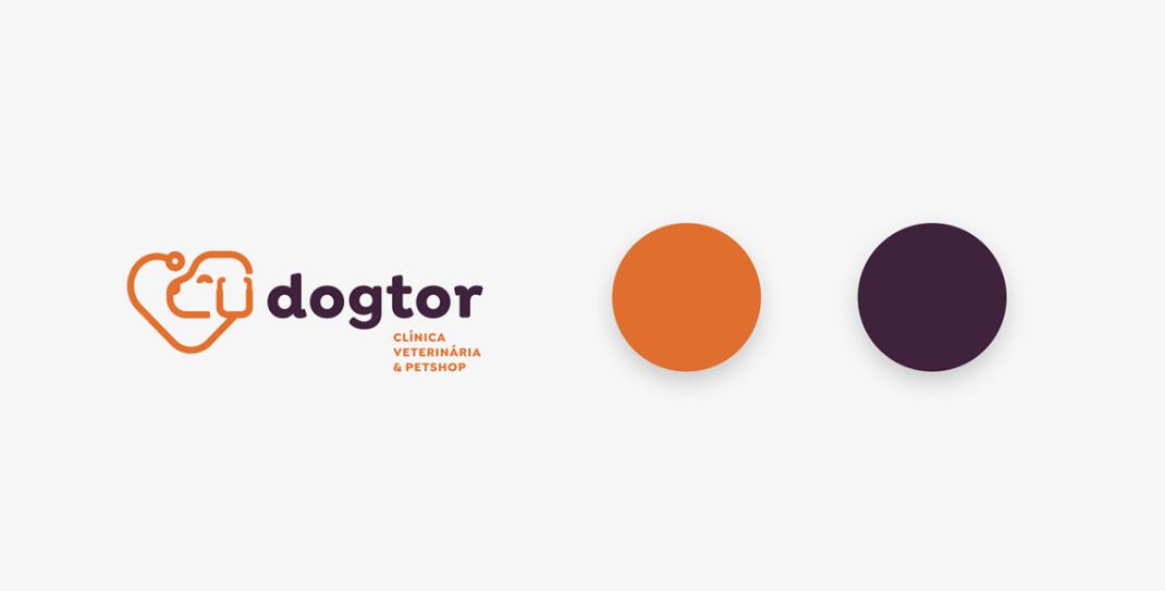 Dogtor 寵物獸醫(yī)診所logo設(shè)計(jì)vi設(shè)計(jì)，愛心+醫(yī)生+狗
