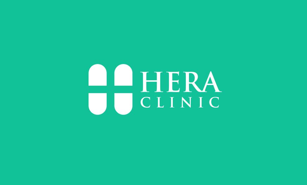 Hera Clinic 赫拉診所醫(yī)院logo設(shè)計(jì)vi設(shè)計(jì)，H字母+十字