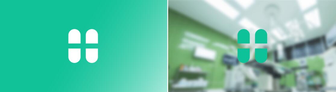 Hera Clinic 赫拉診所醫(yī)院logo設(shè)計(jì)vi設(shè)計(jì)，H字母+十字