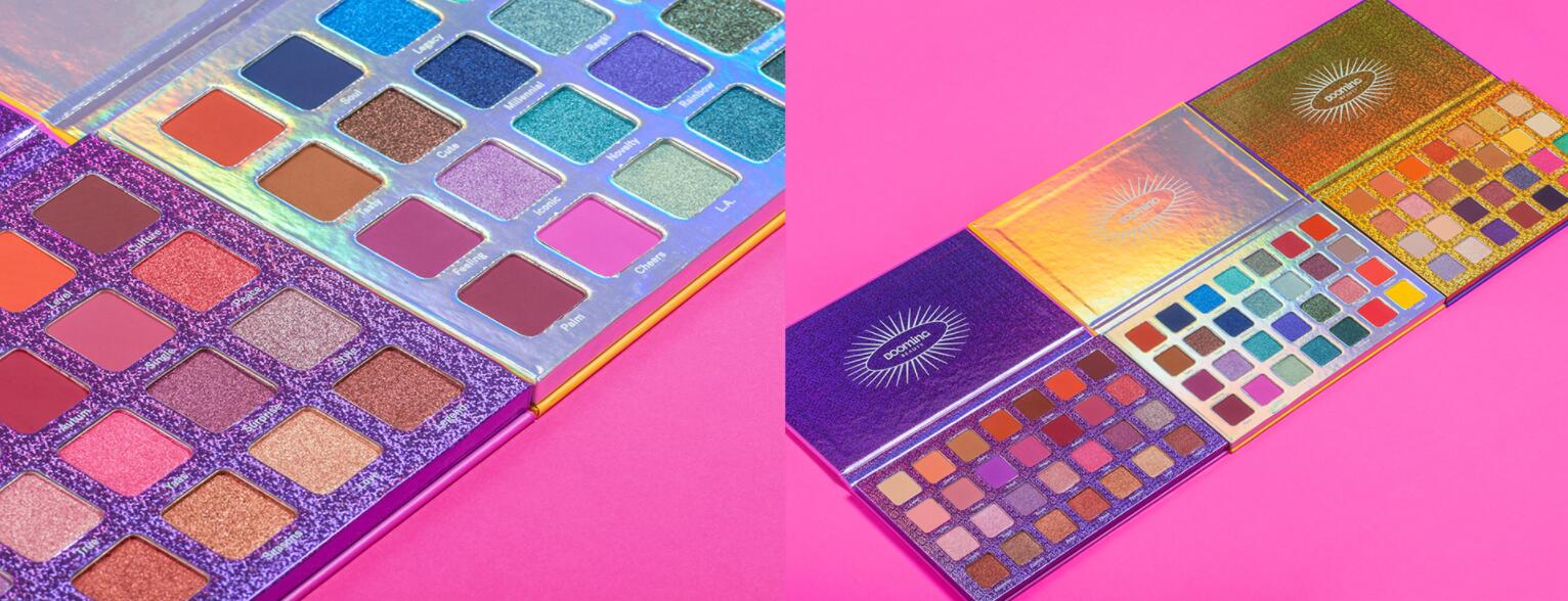 BOOMING 彩妝化妝品包裝設(shè)計(jì)，“粉金漸變色”金屬箔和閃光裝飾設(shè)計(jì)