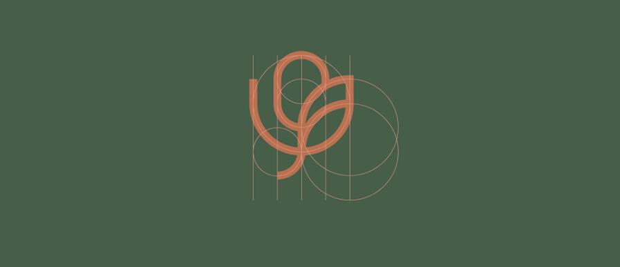 Oroface牙科牙齒矯正與口腔美容醫(yī)療診所logo設(shè)計vi設(shè)計，花朵字母logo+粉綠配色