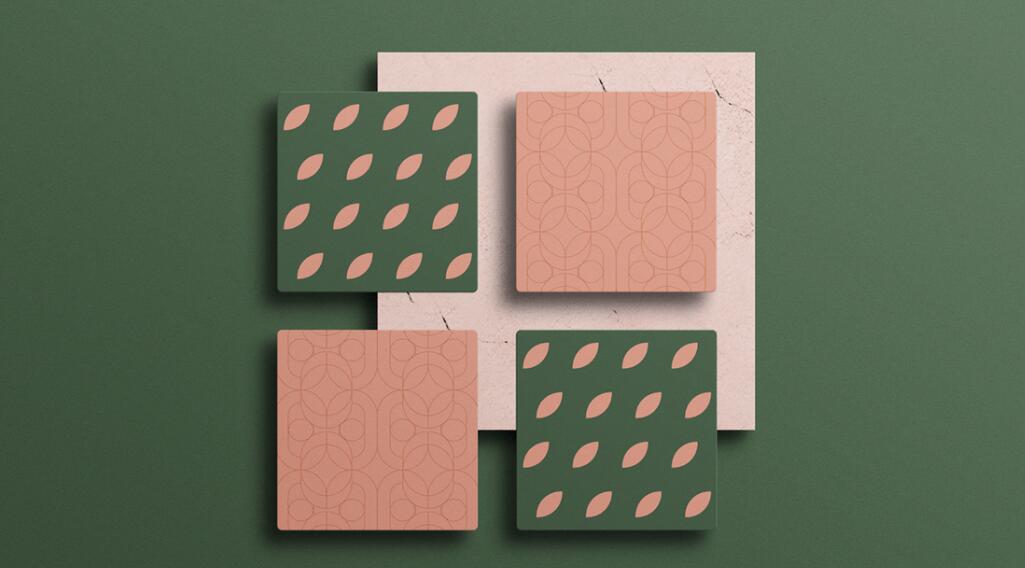 Oroface牙科牙齒矯正與口腔美容診所logo設(shè)計vi設(shè)計，花朵字母logo+粉綠配色