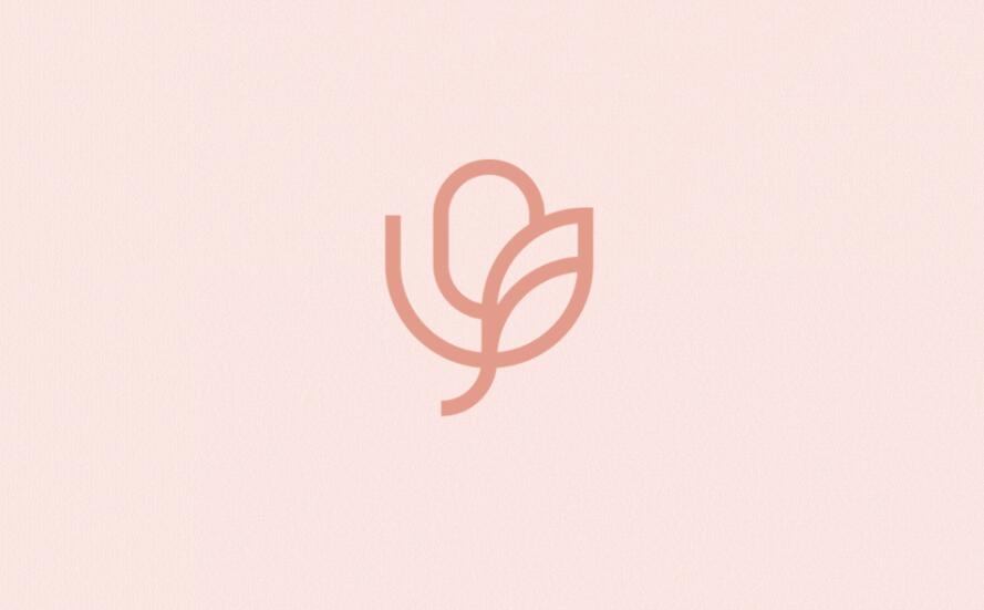 Oroface牙科牙齒矯正與口腔美容診所logo設(shè)計vi設(shè)計，花朵字母logo+粉綠配色