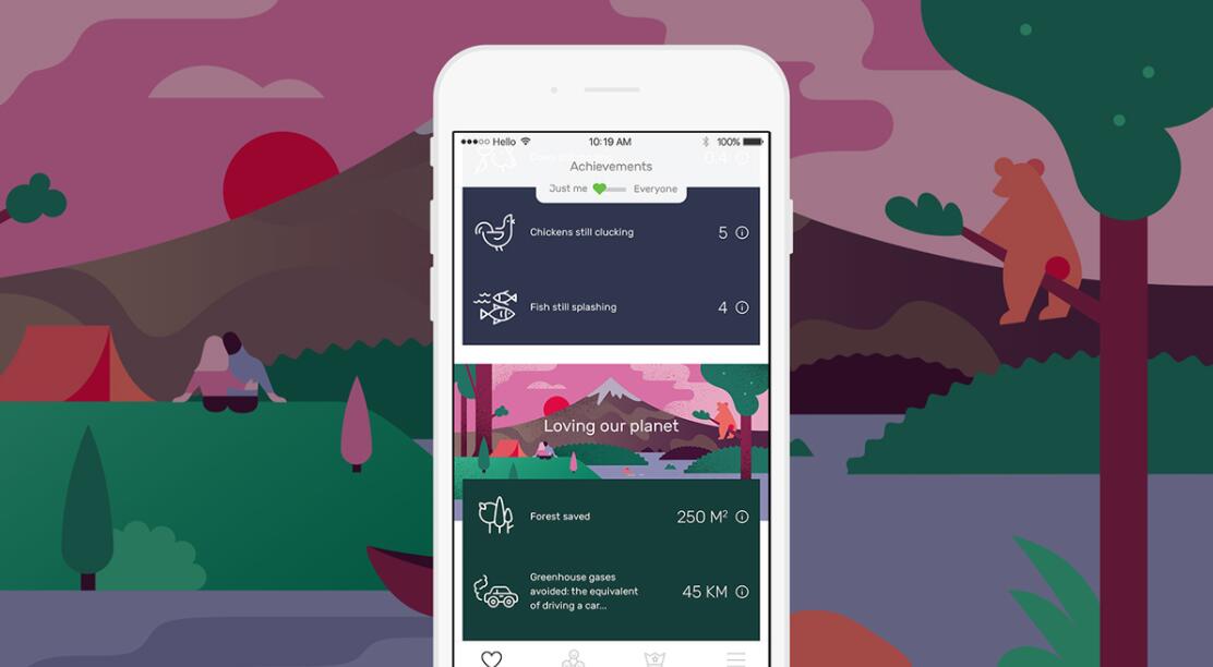 The Darwin Challenge不吃肉app應(yīng)用程序界面設(shè)計(jì)與風(fēng)景矢量插畫設(shè)計(jì)風(fēng)格 The Darwin Challenge不吃肉app應(yīng)用程序界面設(shè)計(jì)與風(fēng)景矢量插畫設(shè)計(jì)風(fēng)格