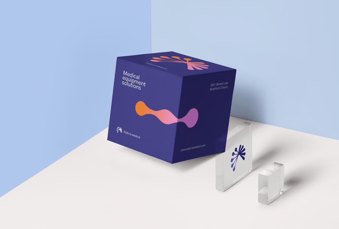 Aldora 醫(yī)療用品公司logo設(shè)計(jì)vi設(shè)計(jì)，基因重疊+字母A