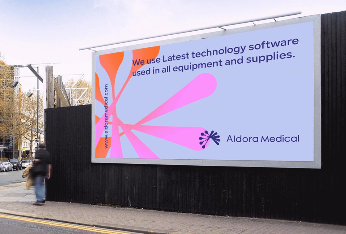 Aldora 醫(yī)療用品公司logo設(shè)計(jì)vi設(shè)計(jì)，基因重疊+字母A