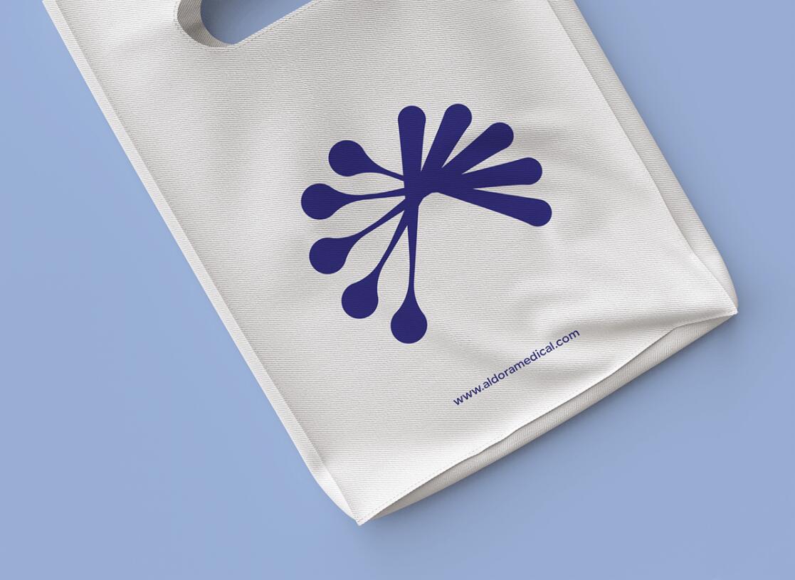 Aldora 醫(yī)療用品公司logo設(shè)計(jì)vi設(shè)計(jì)，基因重疊+字母A