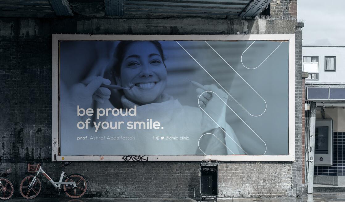 DMIC 亞科診所品牌logo-vi設(shè)計，明亮輕藍紫色搭配略灰色