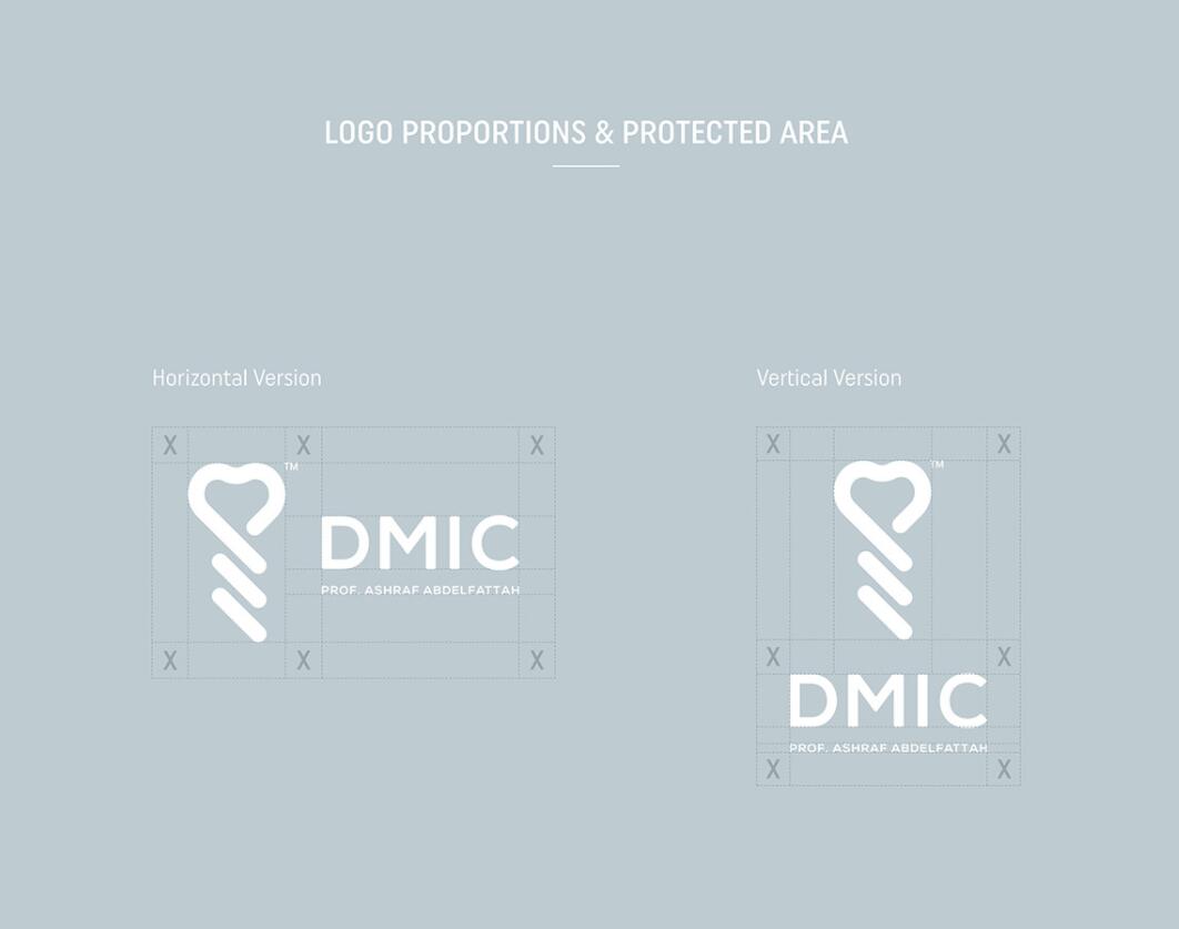 DMIC 亞科診所品牌logo-vi設(shè)計，明亮輕藍紫色搭配略灰色