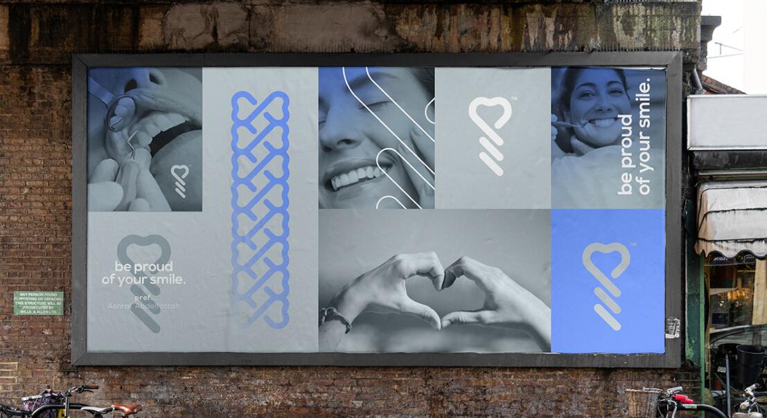 DMIC 亞科診所品牌logo-vi設(shè)計，明亮輕藍紫色搭配略灰色