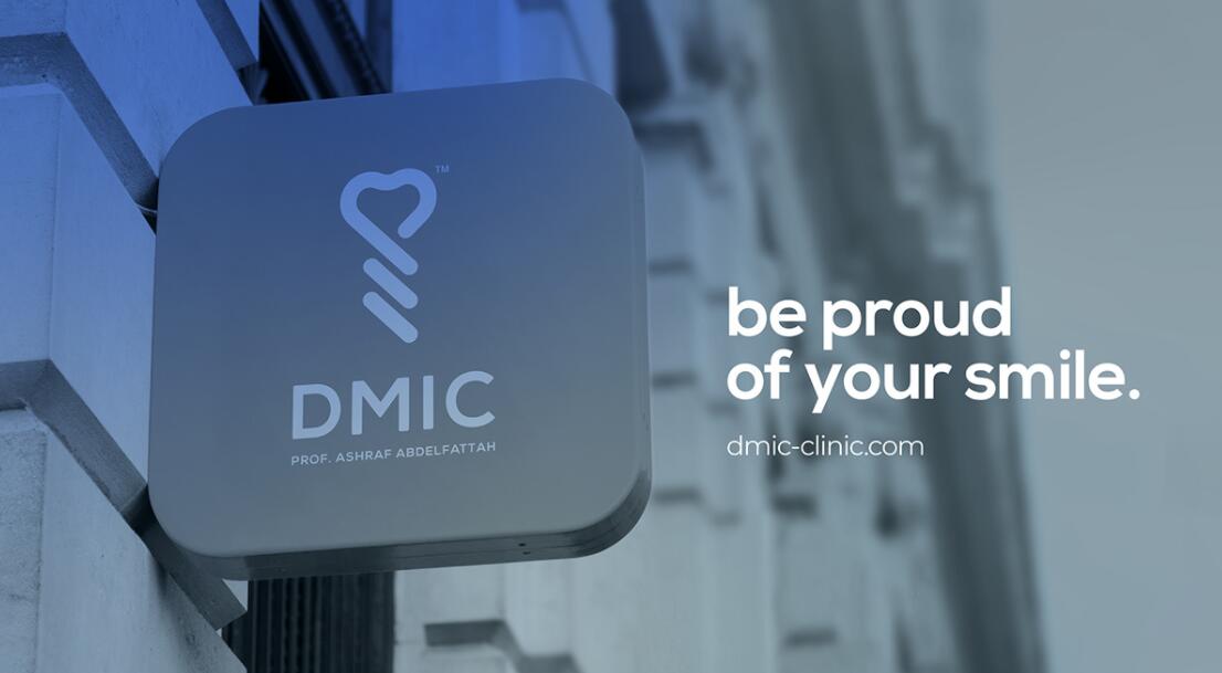 DMIC 亞科診所品牌logo-vi設(shè)計，明亮輕藍紫色搭配略灰色