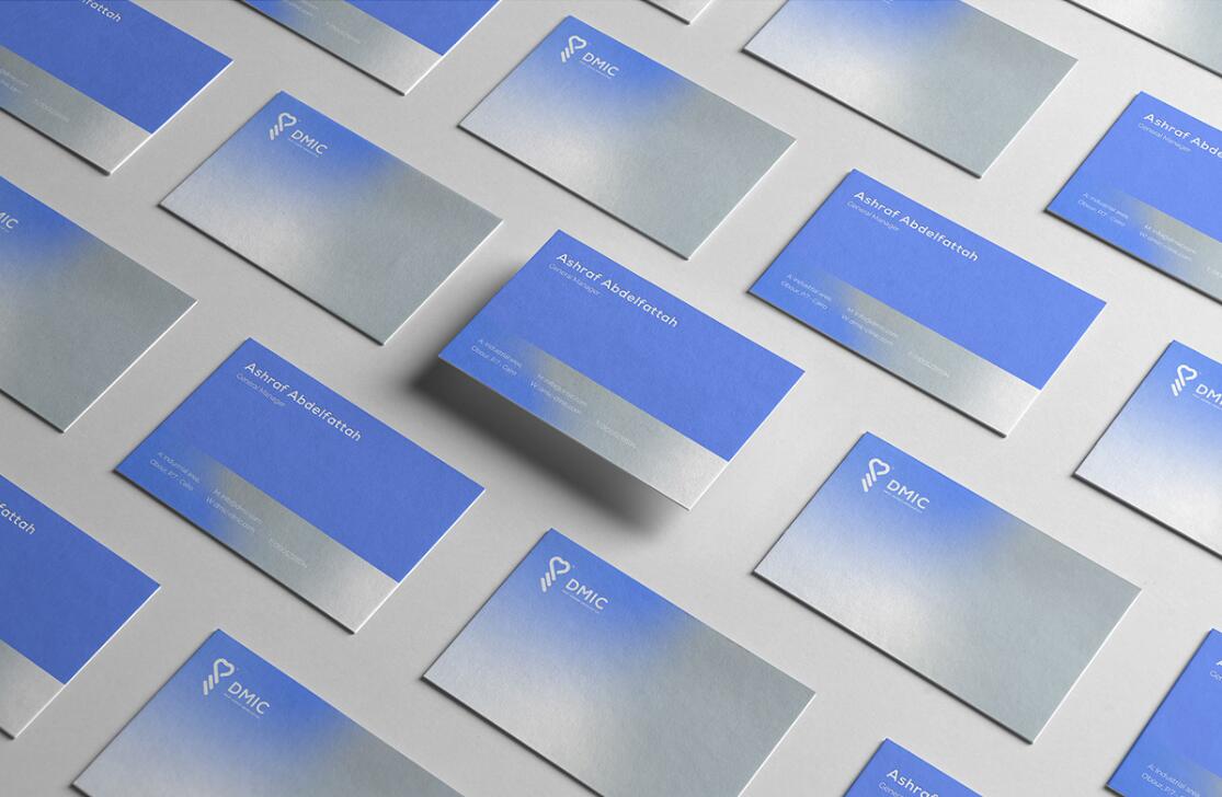 DMIC 亞科診所品牌logo-vi設(shè)計，明亮輕藍紫色搭配略灰色