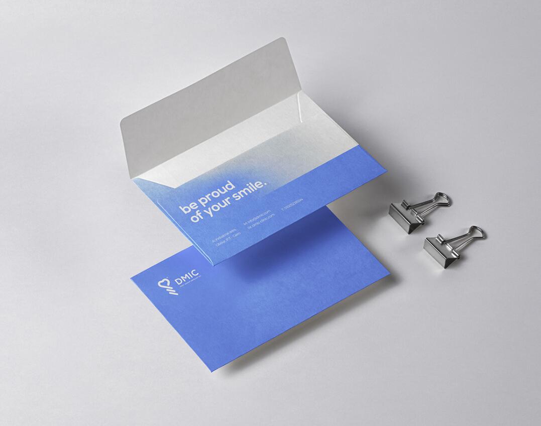 DMIC 亞科診所品牌logo-vi設(shè)計，明亮輕藍紫色搭配略灰色