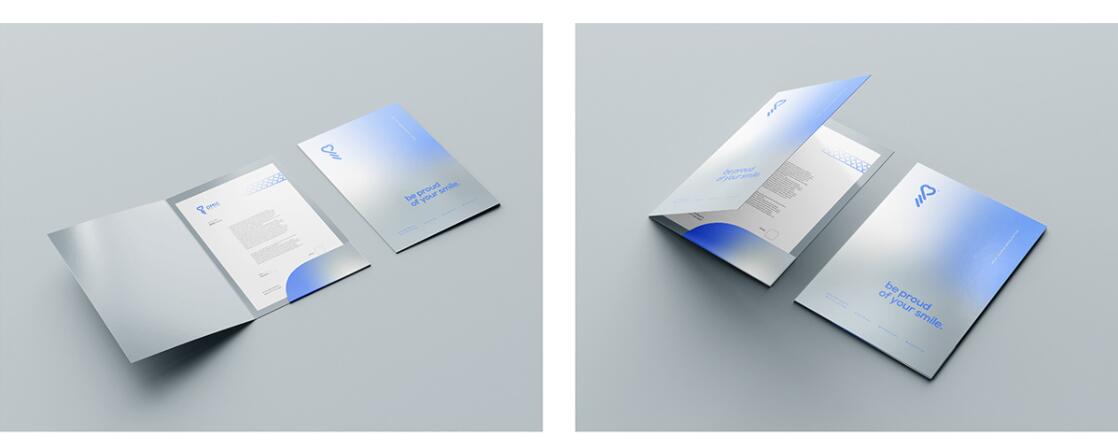 DMIC 亞科診所品牌logo-vi設(shè)計，明亮輕藍紫色搭配略灰色