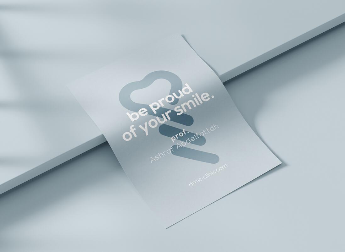 DMIC 亞科診所品牌logo-vi設(shè)計，明亮輕藍紫色搭配略灰色