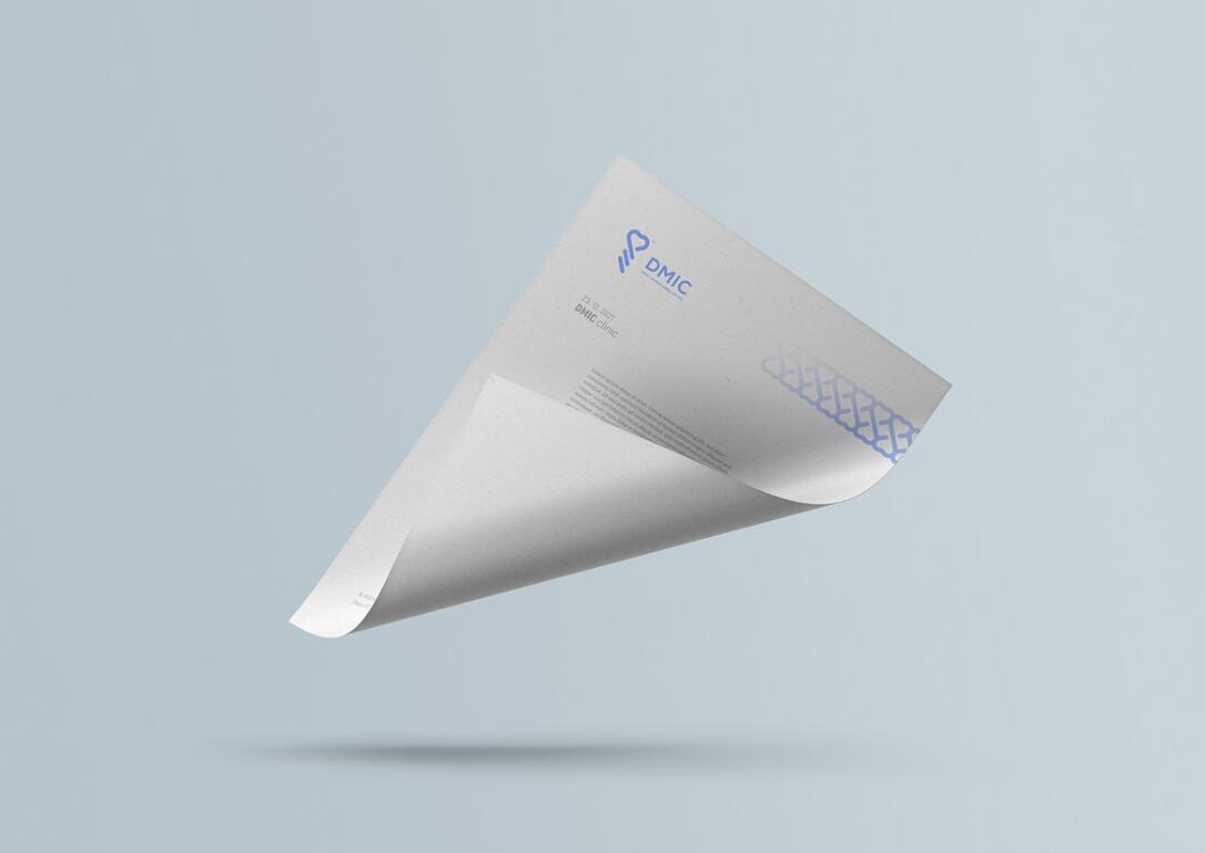 DMIC 亞科診所品牌logo-vi設(shè)計，明亮輕藍紫色搭配略灰色