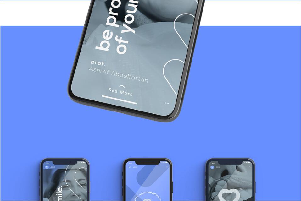 DMIC 亞科診所品牌logo-vi設(shè)計，明亮輕藍紫色搭配略灰色