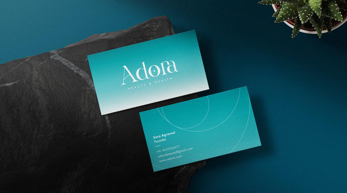 Adora護(hù)膚和美容品牌LOGO設(shè)計(jì)包裝設(shè)計(jì)，淡雅漸變風(fēng)格