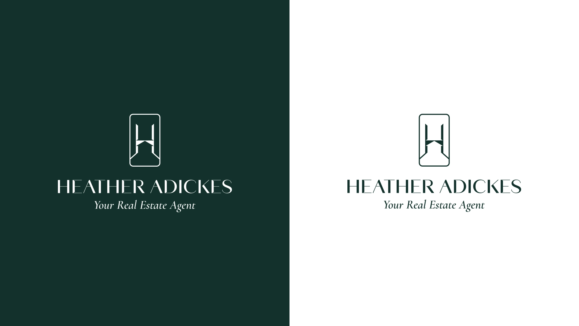 Heather Adickes房地產(chǎn)中介經(jīng)紀(jì)人品牌logo設(shè)計(jì)形象設(shè)計(jì)，字母H+橋梁+房子