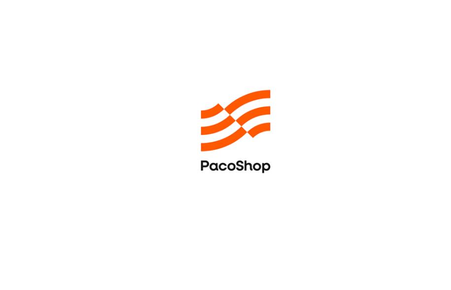 Paco Shop 進口電子數(shù)碼商品商店品牌logo設計“線條國旗”元素