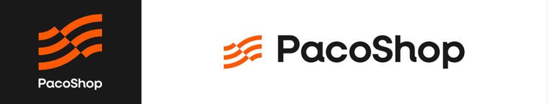 Paco進出口電子數(shù)碼商品商店品牌logo設計“線條國旗”核心視覺元素