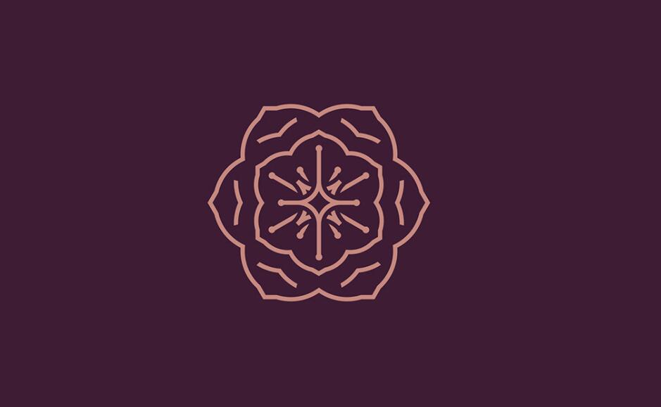 Espa?o Dermato 皮膚病醫(yī)療診所及醫(yī)美醫(yī)院logo設(shè)計(jì)vi設(shè)計(jì)，桃花元素