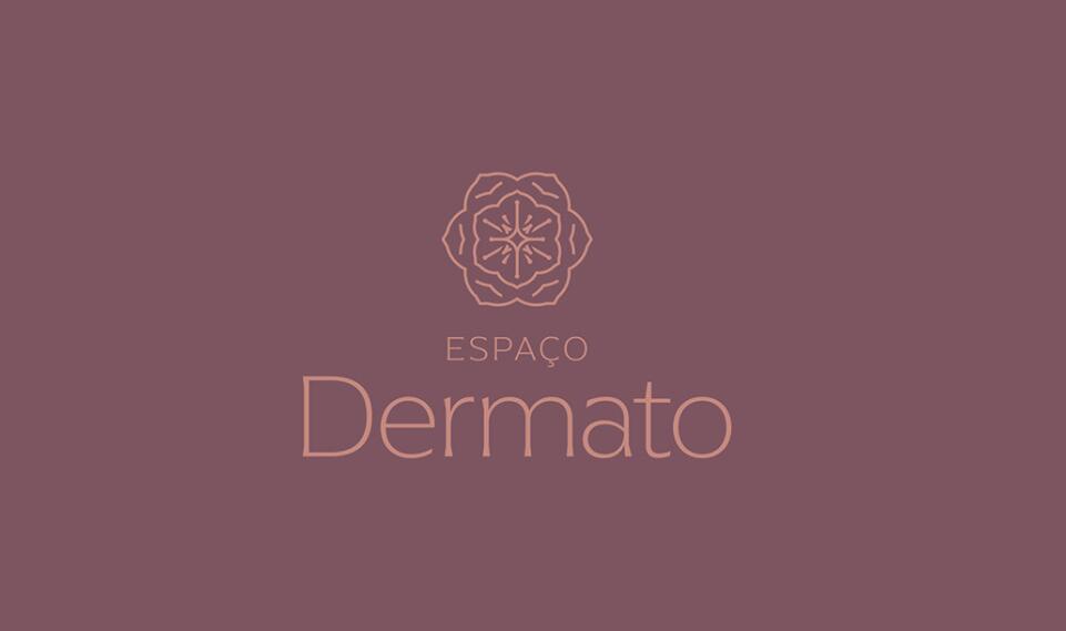 Espa?o Dermato 皮膚病醫(yī)療診所及醫(yī)美醫(yī)院logo設(shè)計(jì)vi設(shè)計(jì)，桃花元素