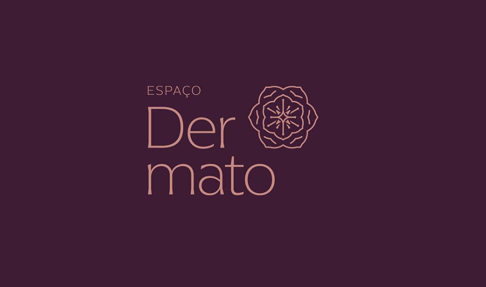 Espa?o Dermato 皮膚病醫(yī)療診所及醫(yī)美醫(yī)院logo設(shè)計(jì)vi設(shè)計(jì)，桃花元素