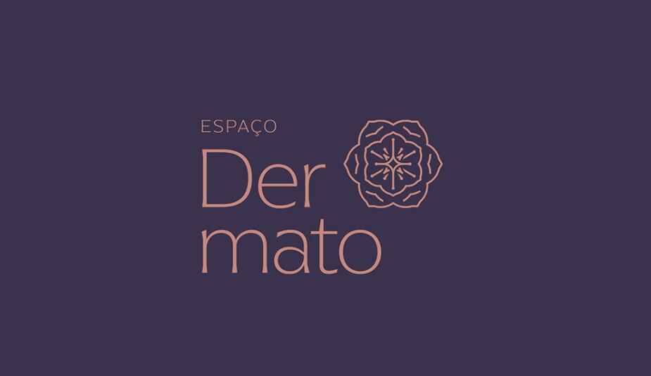Espa?o Dermato 皮膚病醫(yī)療診所及醫(yī)美醫(yī)院logo設(shè)計(jì)vi設(shè)計(jì)，桃花元素