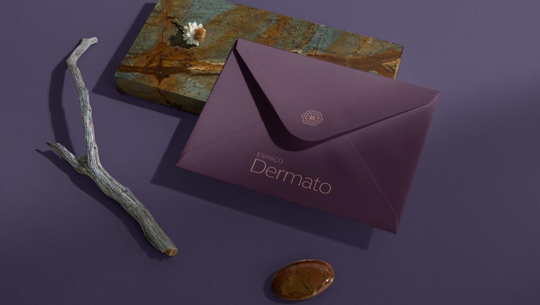 Espa?o Dermato 皮膚病醫(yī)療診所及醫(yī)美醫(yī)院logo設(shè)計(jì)vi設(shè)計(jì)，桃花元素