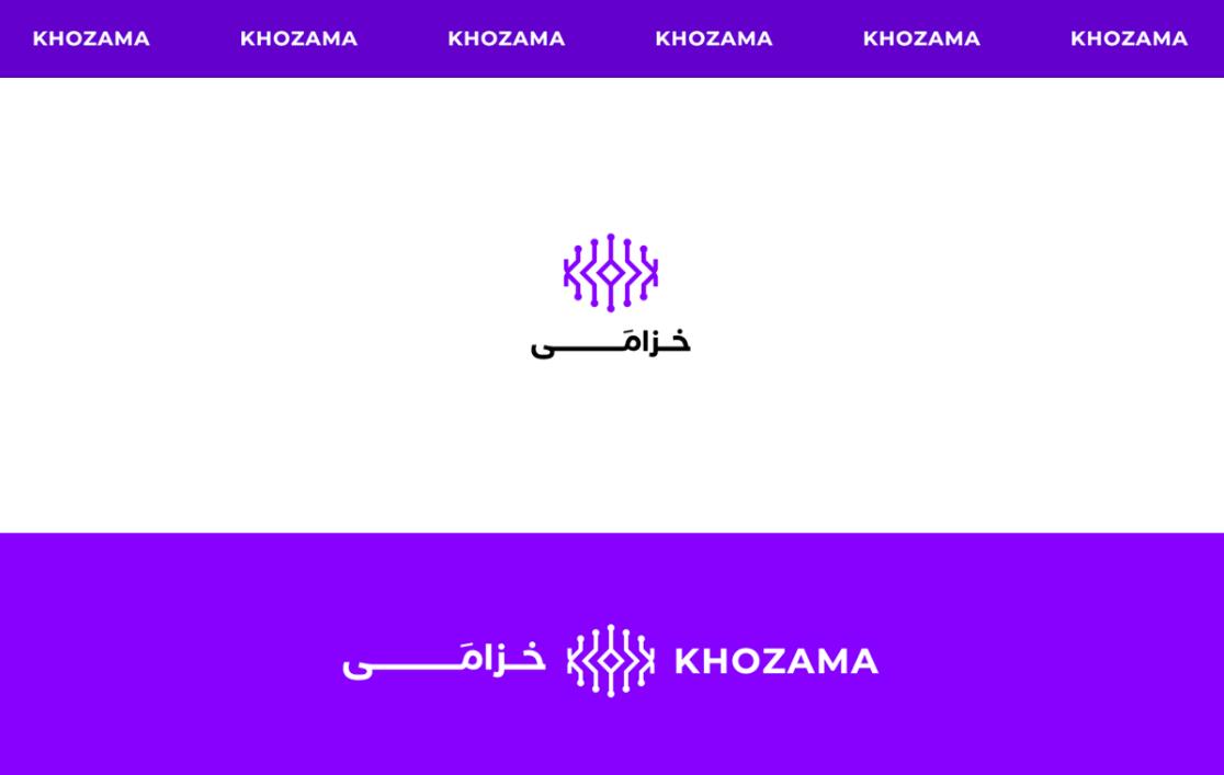 Khozama數(shù)碼科技電子產(chǎn)品在線商店品牌logo設(shè)計(jì)vi設(shè)計(jì)，“字母k+電路”圖案
