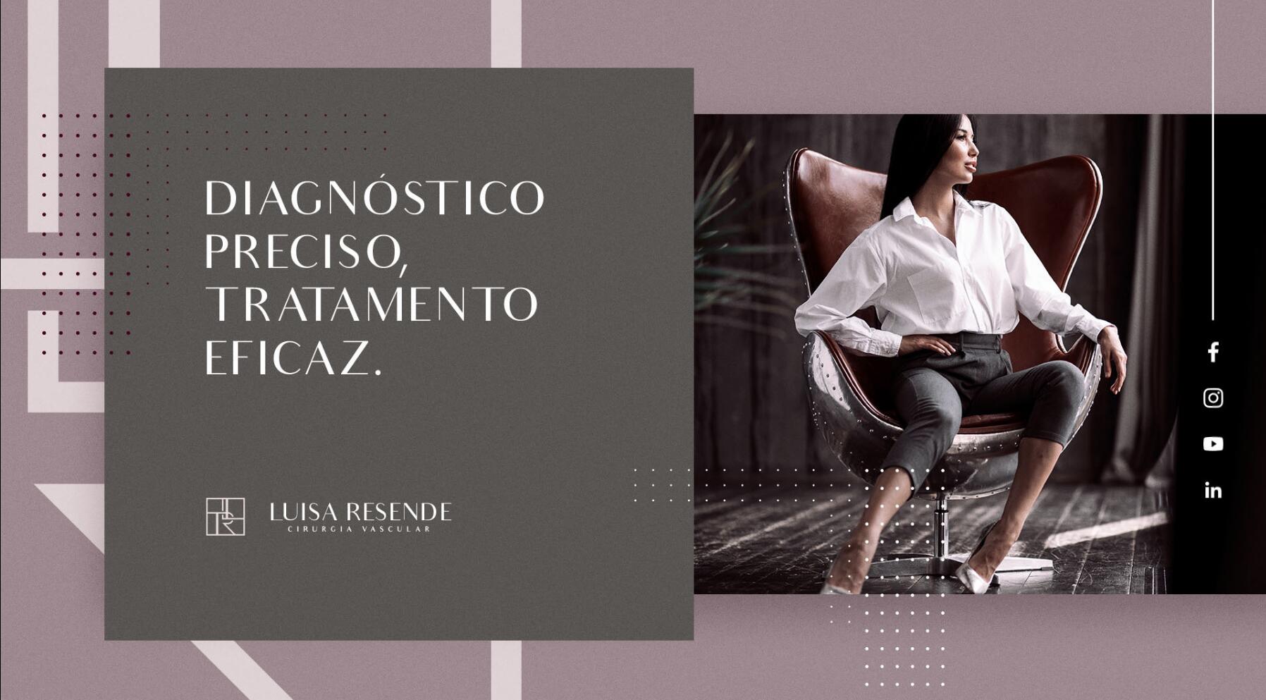 Luisa Resend 博士醫(yī)學美容診所logo設計LR組合與暗粉灰vi設計