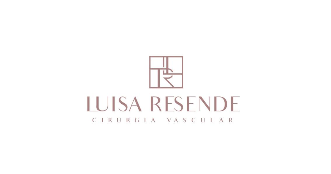 Luisa Resend 博士醫(yī)學美容診所logo設計LR組合與暗粉灰vi設計
