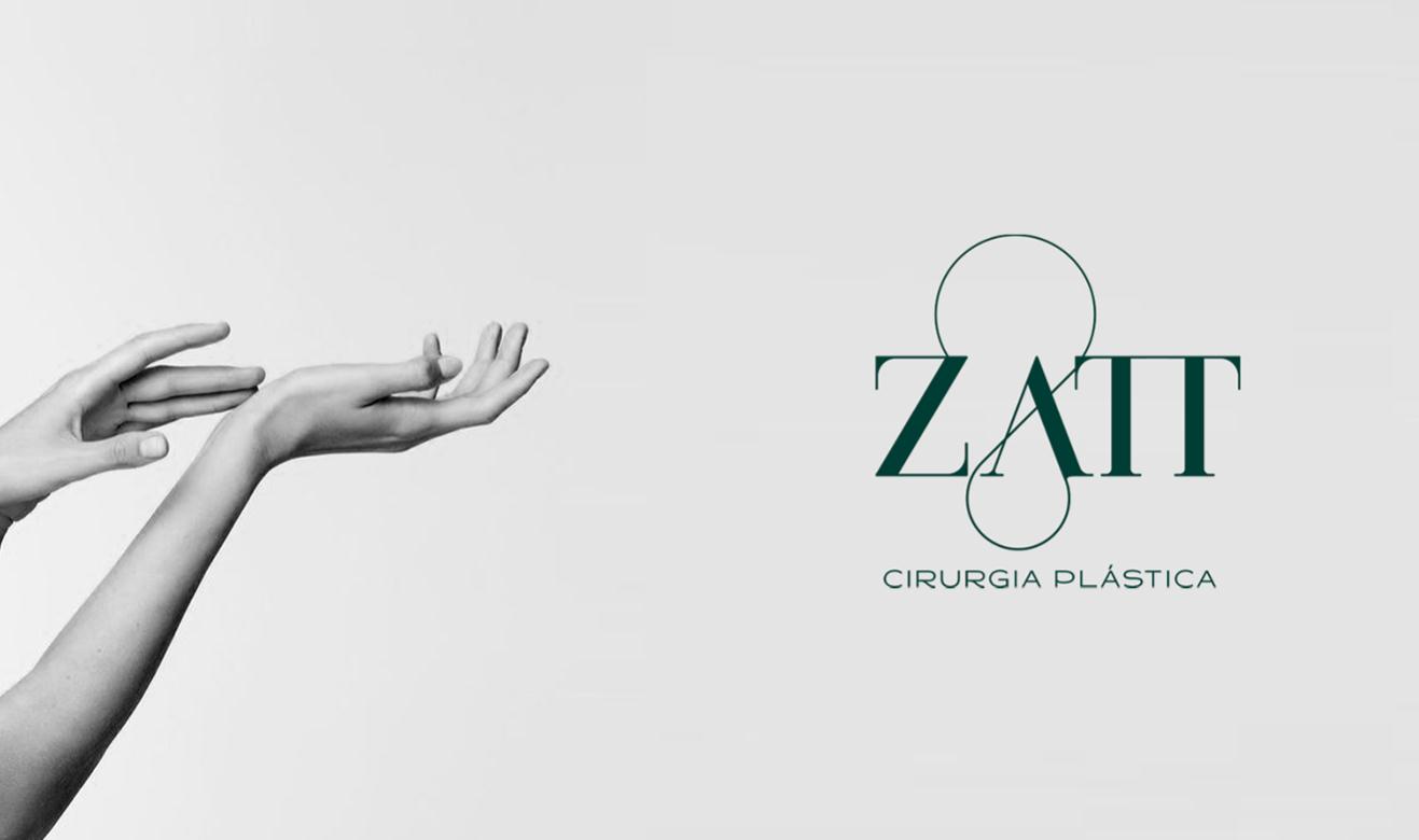 Zatt 美容整形外科診所logo設(shè)計(jì)vi設(shè)計(jì)，綠金配色清新精致風(fēng)格
