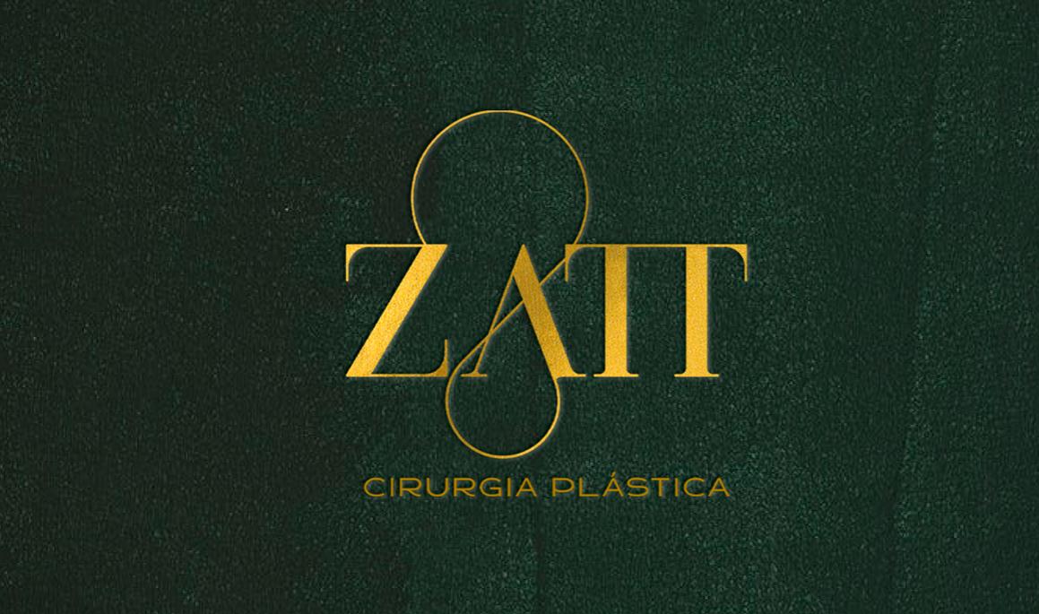 Zatt 美容整形外科診所logo設(shè)計(jì)vi設(shè)計(jì)，綠金配色清新精致風(fēng)格