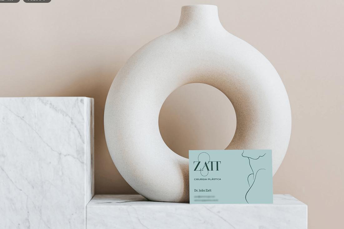 Zatt 美容整形外科診所logo設(shè)計(jì)vi設(shè)計(jì)，綠金配色清新精致風(fēng)格