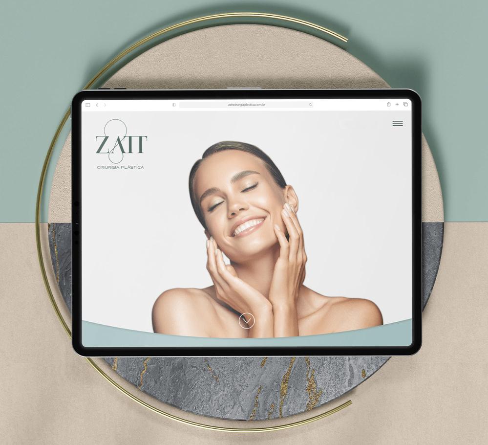 Zatt 美容整形外科診所logo設(shè)計(jì)vi設(shè)計(jì)，綠金配色清新精致風(fēng)格