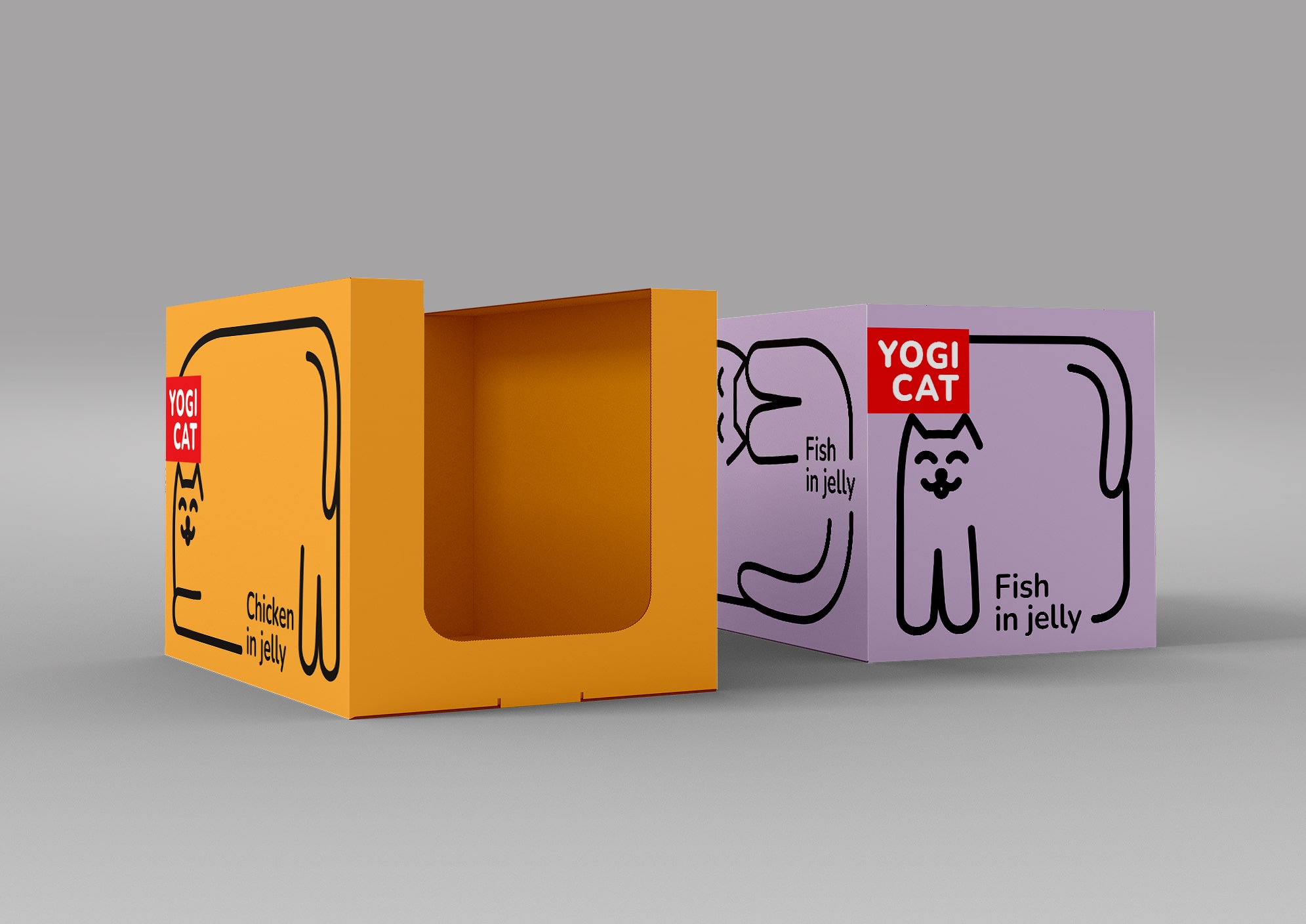 寵物食品包裝:Yogi Cat 貓咪濕糧包裝設(shè)計“極簡線條插畫” 寵物食品包裝:Yogi Cat 貓咪濕糧包裝設(shè)計“極簡線條插畫”