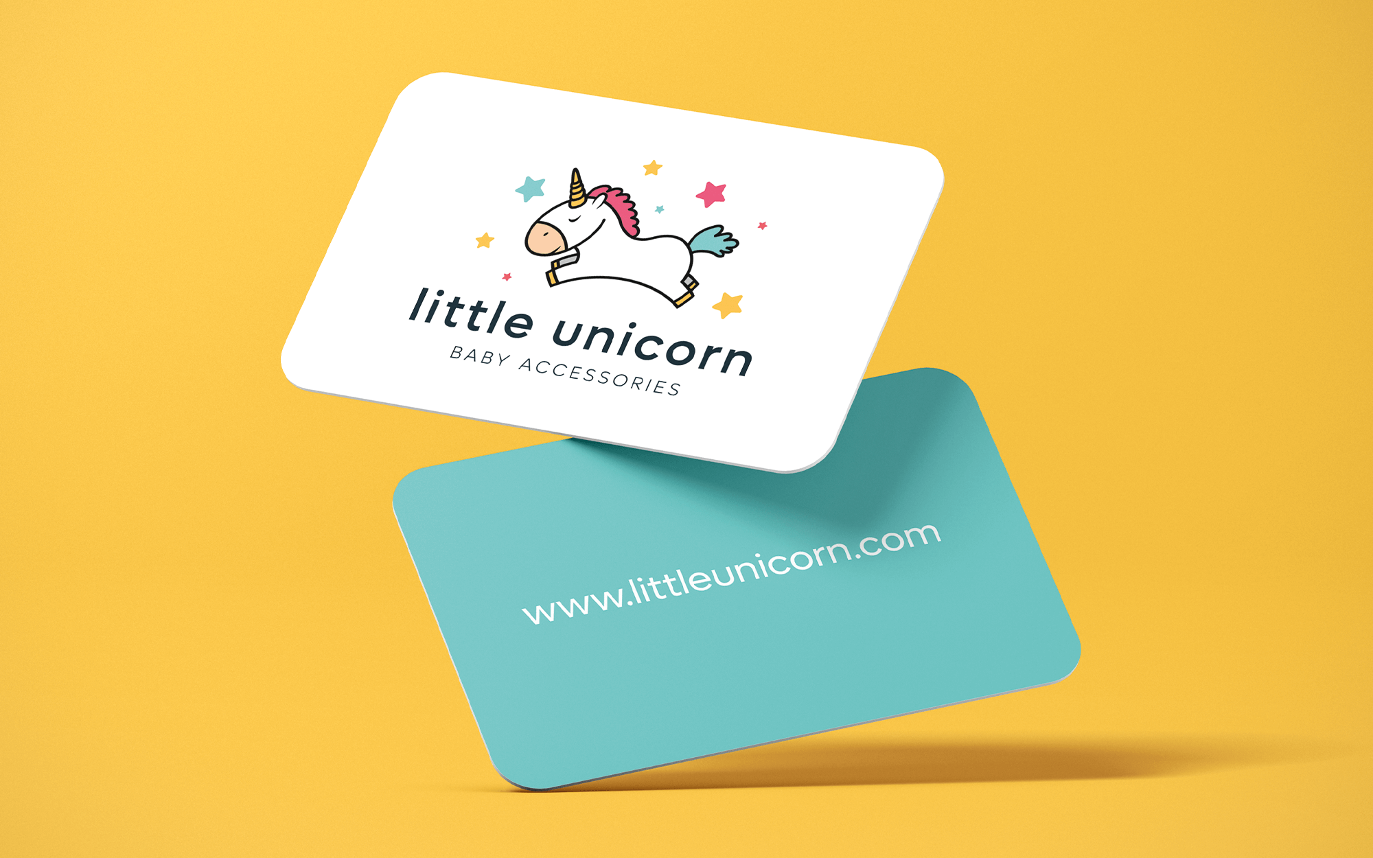 小獨(dú)角獸嬰兒奶嘴包裝設(shè)計(jì)“熊貓、長頸鹿和小猴子”插畫