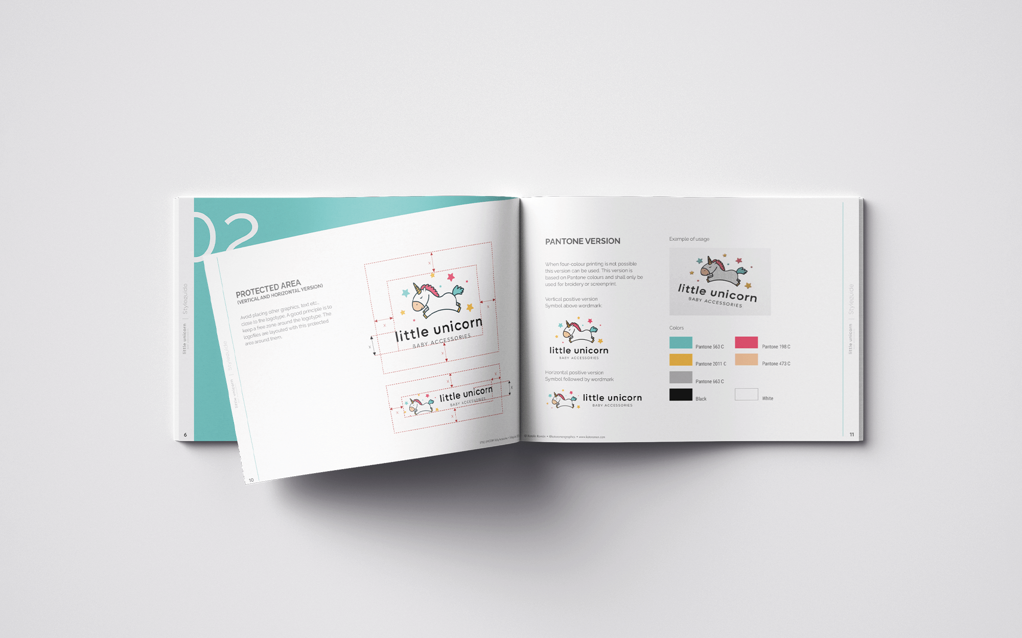 小獨(dú)角獸嬰兒奶嘴包裝設(shè)計(jì)“熊貓、長頸鹿和小猴子”插畫