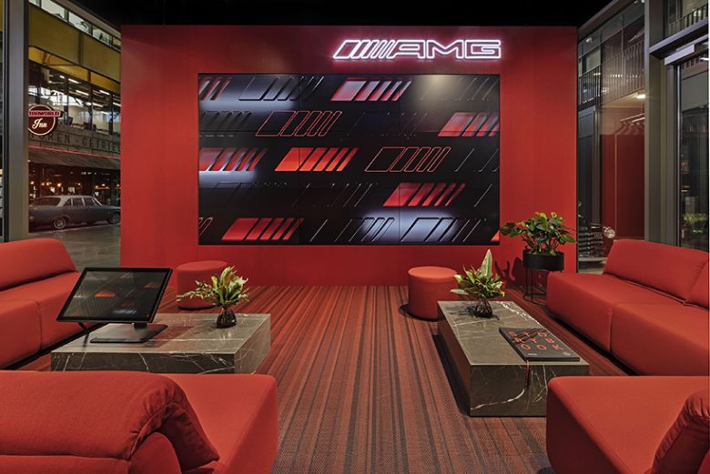 奔馳汽車私人沙龍咨詢店鋪空間設(shè)計“炫酷紅色”風(fēng)格 奔馳汽車私人沙龍咨詢店鋪空間設(shè)計“炫酷紅色”風(fēng)格