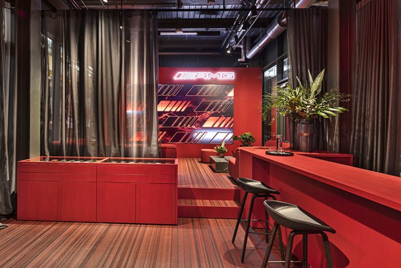 奔馳汽車私人沙龍咨詢店鋪空間設(shè)計“炫酷紅色”風(fēng)格 奔馳汽車私人沙龍咨詢店鋪空間設(shè)計“炫酷紅色”風(fēng)格